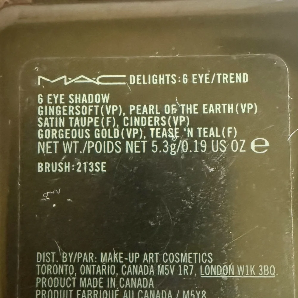 MAC Cosmetics Delights 6 Eye Trend Palette Limited Edition